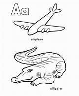 Coloring Airplane Activity Alligator Letter Pages Sheets Alphabet Color Abc Printable Sheet Pre Letters Print Learn Classic Preschool Popular Prep sketch template