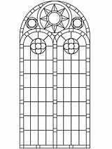 Glass Stained Coloring Pages Printable Kids sketch template