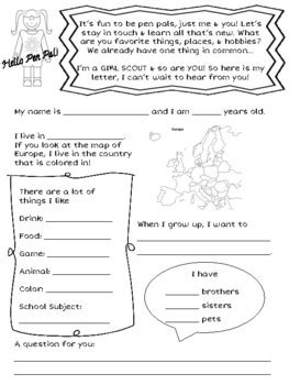 girl scouts  pal template  madison pereschuk tpt