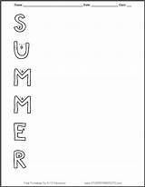 Summer Acrostic Worksheet Poem Fun Seasons Printable Activities Print Pdf Students Pages  Printables Stuff Year Studenthandouts Click sketch template