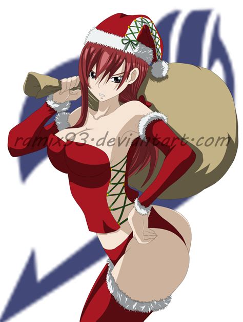 erza scarlet sexy santa sexy hot anime and characters fan art 39142951 fanpop