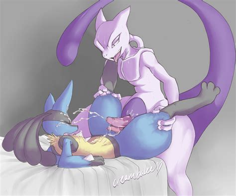 agnph gallery 103135 anthro creambake frottage gay lucario male mewtwo penis sex
