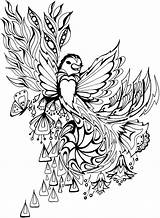 Zum Ausmalen Erwachsene Vogel Dover Publications Malvorlagen Colouring Doverpublications Malbuch Buch Basteln Wenn Spreading sketch template