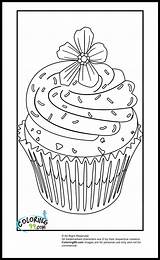Coloring Pages Cupcake Cupcakes Sprinkles Food Flower Colouring Hard Printable Template Cute Topper People Ministerofbeans Sheets Visit So Choose Board sketch template