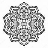 Coloring Pages Mandala Complicated Flower Vector Intricate Outline Printable Print Color sketch template