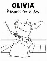 Olivia Coloring Pig Pages Princess Netart Fictional Characters Color Awesome sketch template