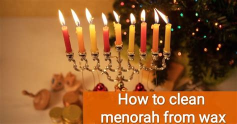 clean menorah  wax   menorah dripless candles