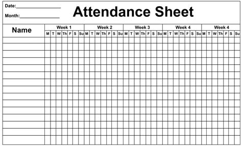 printable attendance sheet  printable world holiday