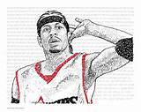 Coloring Pages 76ers Iverson Allen Philadelphia Basketball Nba Word Trending Poster Days Last Choose Board sketch template