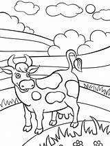 Koe Vaca Landschap Kleurplaat Leukekleurplaten Dibujosparaimprimir Kleurplaten Koeien één Leuke sketch template