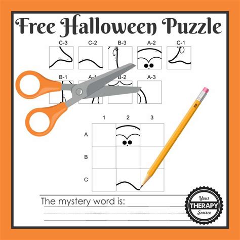 halloween puzzle  print   therapy source