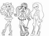 Monster High Coloring Kids Pages Printable Color Print Characters sketch template