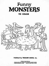 Coloring Book Funny Monsters 1965 Books sketch template