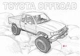 Truck Toyota 4x4 Drawings Pickup Lifted Offroad Hilux Trucks Deviantart Click Size sketch template