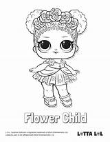 Lol Coloring Pages Surprise Flower Doll Baby Alive Child Pop Lotta Confetti Girls Series Kids Printable Queen Bee Colouring Dolls sketch template