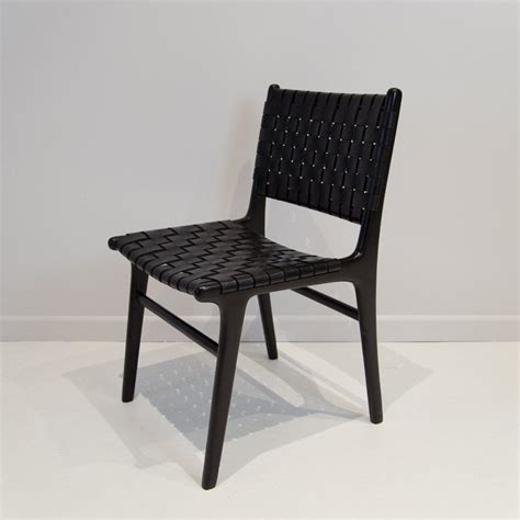 woven dining chairs black woven leather dining chair architonic