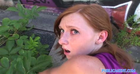 publicagent ginger teenage cherry gets nailed in the nuts