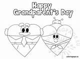 Grandparents Coloring Grandparent Grandpa Coloringpage sketch template