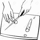 Cutting Drawing Vector Hands Illustration Getdrawings sketch template
