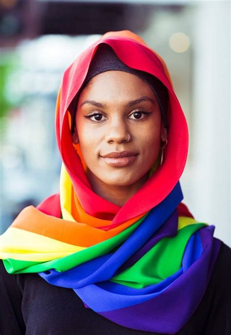 muslim fashion designer creates rainbow hijab to support