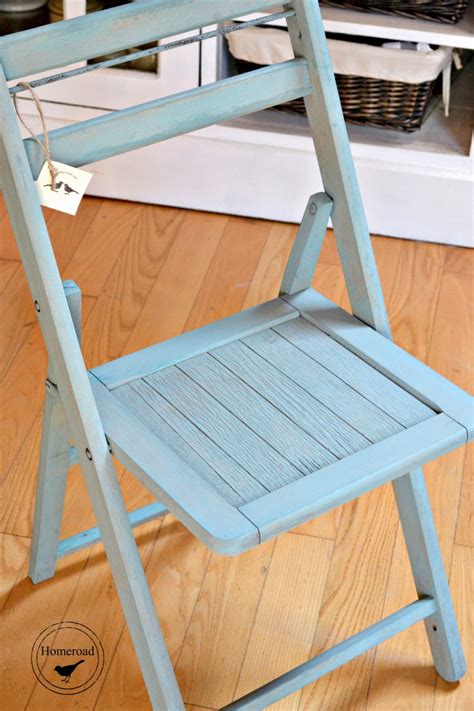 mustard seed milk painted wooden folding chairs