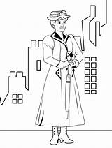 Mary Poppins Coloring Pages Printable Kleurplaten Kids Fun sketch template