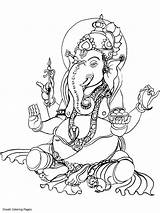Ganesha Coloring Pages Drawing Ganesh Hindu Colour Lord Elephant Colouring Printable Kids Wallpaper Print Sheets Inde Tattoo Sri Adult God sketch template
