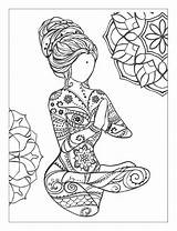 Mindfulness Mandala sketch template