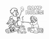 Camp Summer Coloring Pages Drawing Kids Camping Paintingvalley Rules Choose Board Printable sketch template