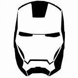 Outline Ironman Head Face Template Iron Man Marvel Cartoon sketch template