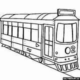 Coloring Trolley Pages Car Train Drawing Color Street Tram Thecolor Trains Cable Streetcar Getdrawings Print Kids Locomotive Colouring Books Printable sketch template