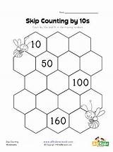 Counting 10s Tens Count Allkidsnetwork Honeycomb sketch template