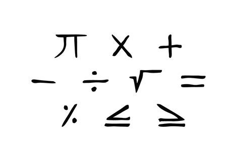 vecteurs main libre drawn symbole mathematique telechargez de lart
