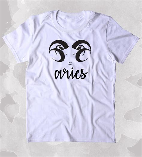 aries sign shirt ram horoscope zodiac symbol astrological t shirt