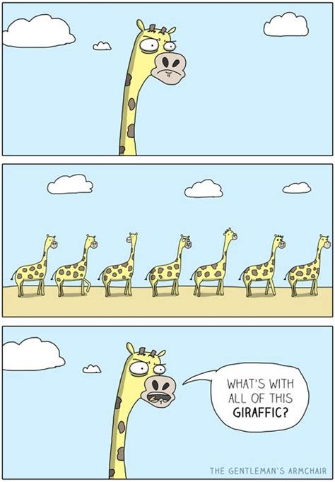 Giraffe Traffic Haha Funny Corny Jokes Giraffe