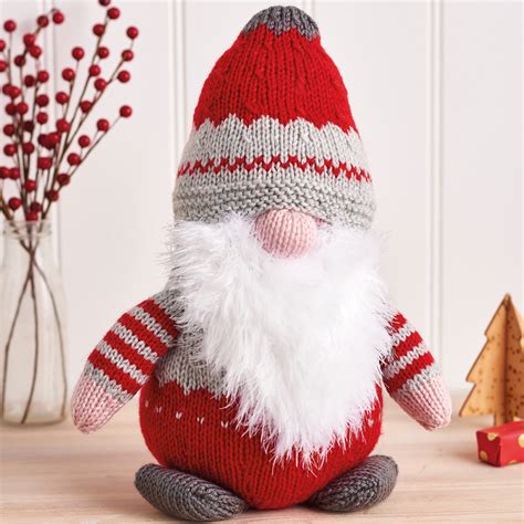 christmas scandi gnome knitting patterns lets knit magazine