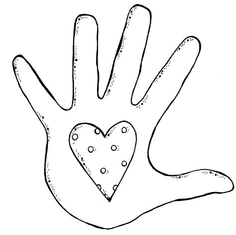 hand print outline clipartsco