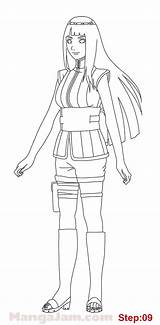 Naruto Hinata Hyuga sketch template