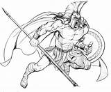 Spartan Drawing Soldier Warriors Sparta Quality High Getdrawings Lenze Steven sketch template