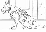 Police Dog Coloring Pages Dogs Printable sketch template