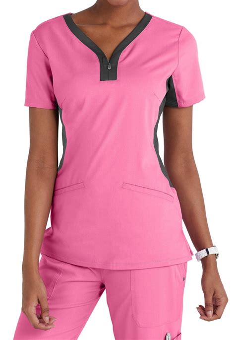 healing hands purple label jessi scrub top  pink  parkers clothing