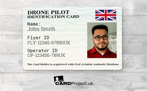drone pilot photo identity card caa operator id  flyer id etsy