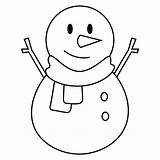 Snowman Printablee sketch template