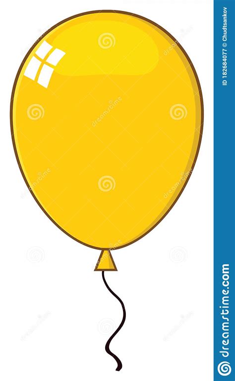 ballon jaune de dessin illustration de vecteur illustration du