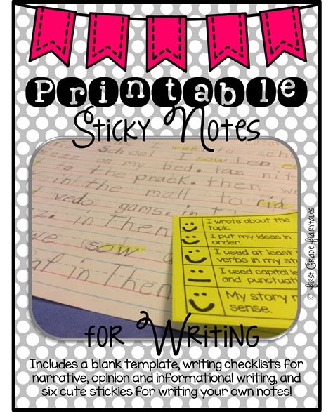 First Grade Fairytales Printable Sticky Notes For Writing