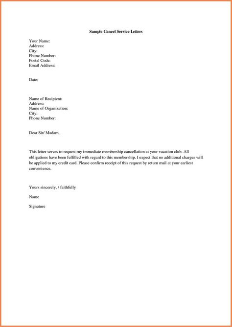 gym membership cancellation letter template  letter templates