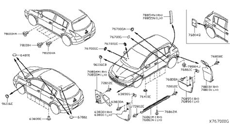 body side fitting  nissan versa hatchback