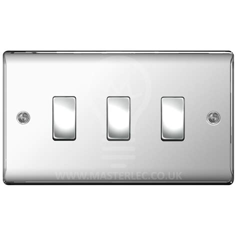 bg polished chrome  gang intermediate light switch   custom switc masterlec