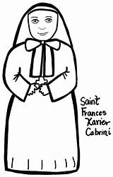 Cabrini Xavier Francis St Saint Frances Saints Mother Clipart Clip Coloring Pages Catholic Paper Doll Paperdali Clipground Flowers May Jesus sketch template