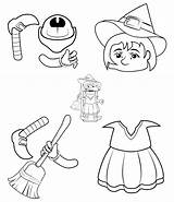 Halloween Paper Bag Puppet Witch Puppets Printable Crafts Printables Brown Printablee sketch template